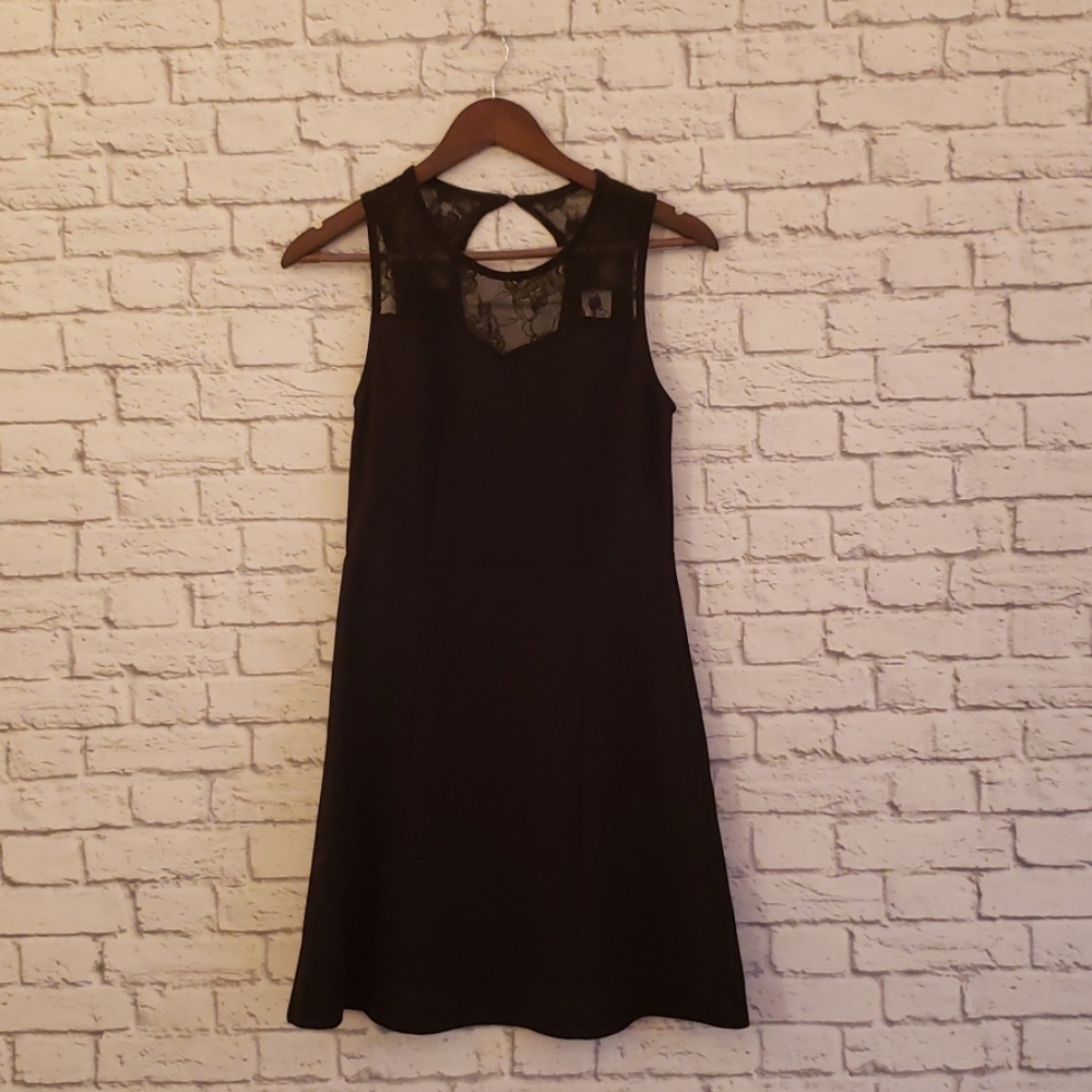 VERO MODA | Black dress with mesh detail